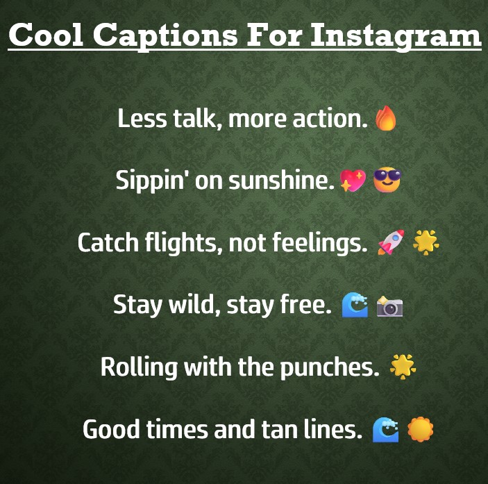 cool captions for instagram