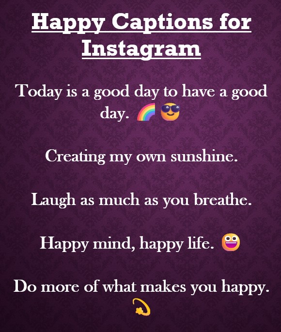 happy captions for instagram