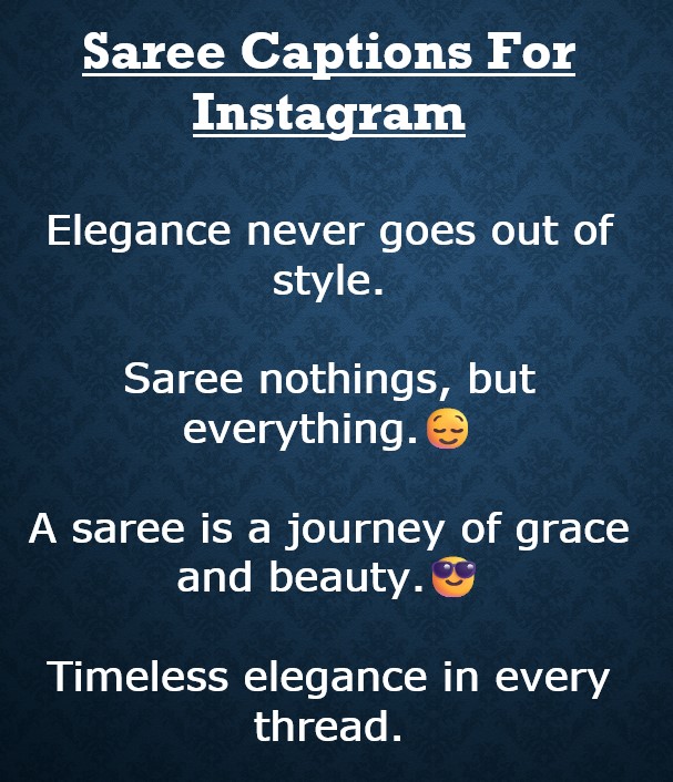 saree captions for instagram