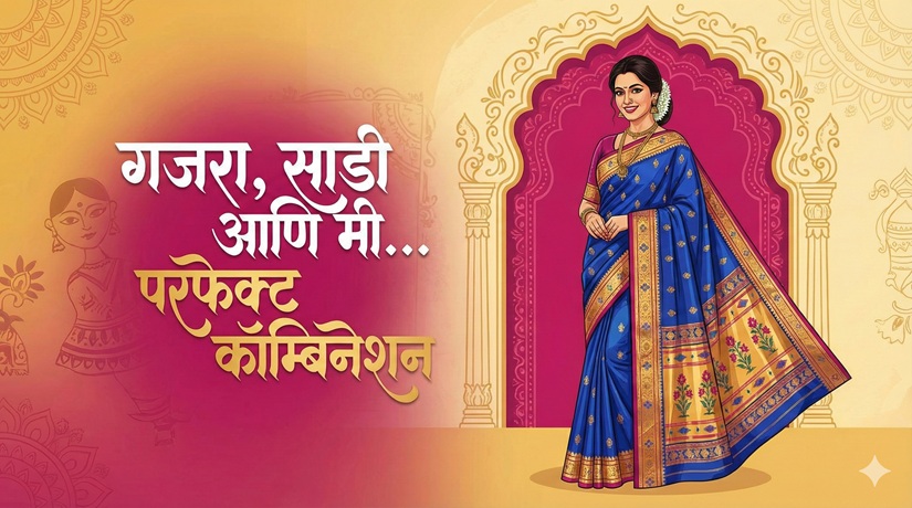 Marathi Mulgi Caption For Instagram Saree