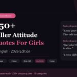 killer attitude quotes for girls in English