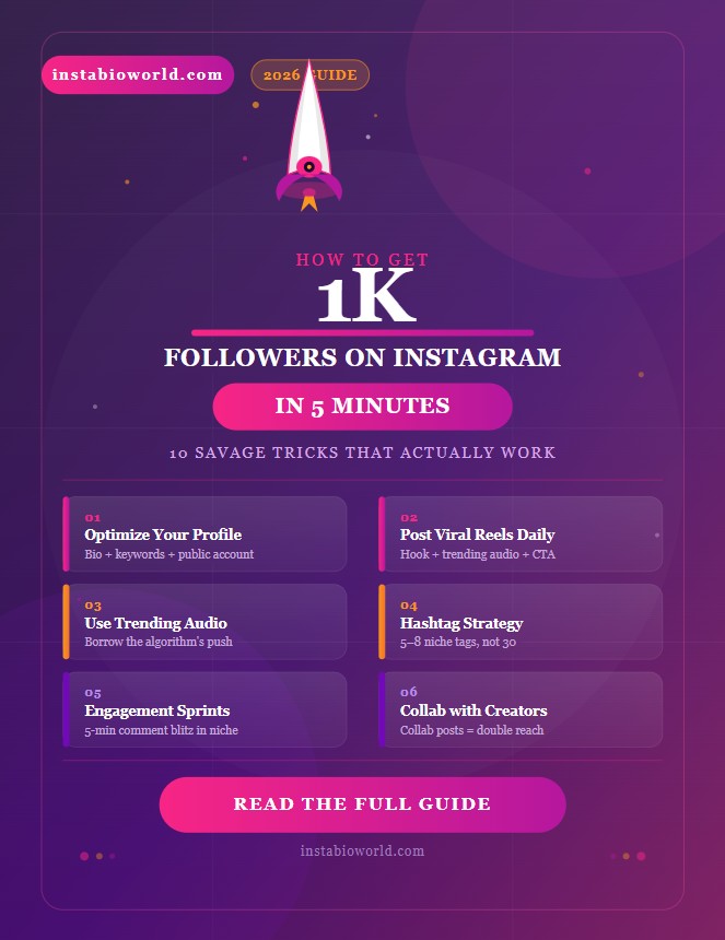 How to Get 1K Followers on Instagram in 5 Minutes