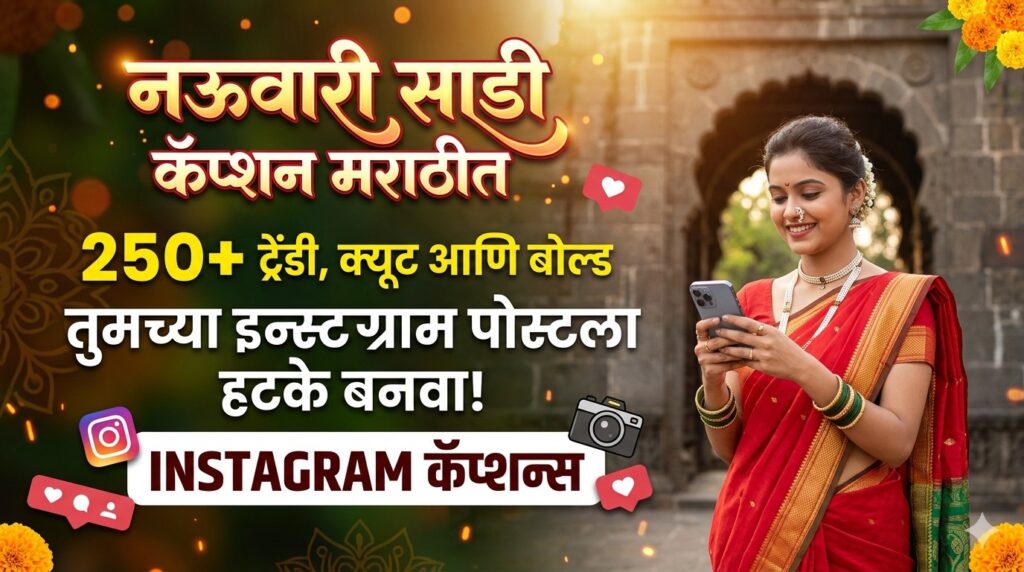 250+ Best Nauvari Saree Caption for Instagram in Marathi